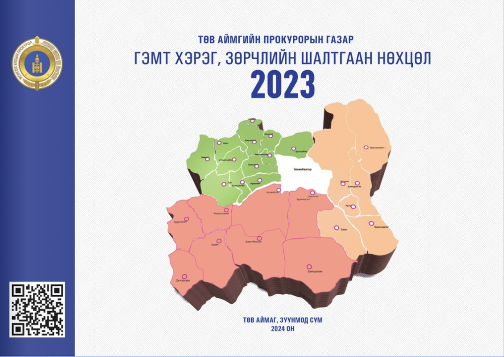 ТӨВ АЙМГИЙН ХЭМЖЭЭНД 2023 ОНД ГЭМТ ХЭРЭГ, ЗӨРЧЛИЙН ГАРАЛТ БУУРЧЭЭ