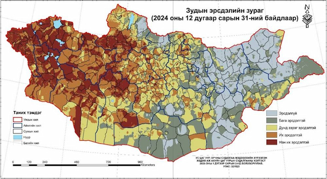 Нийт нутгийн 40 гаруй хувьд зудын их эрсдэлтэй байна